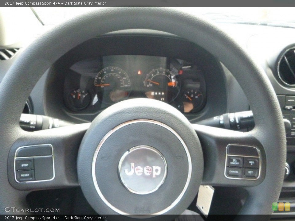 Dark Slate Gray Interior Steering Wheel for the 2017 Jeep Compass Sport 4x4 #115504891