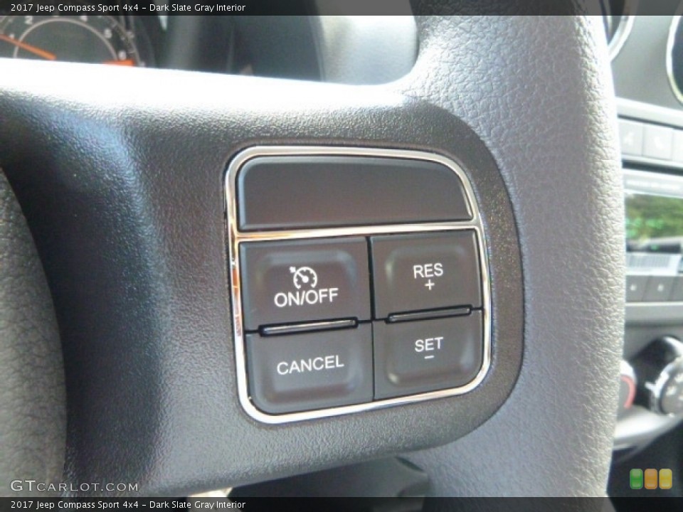 Dark Slate Gray Interior Controls for the 2017 Jeep Compass Sport 4x4 #115504918