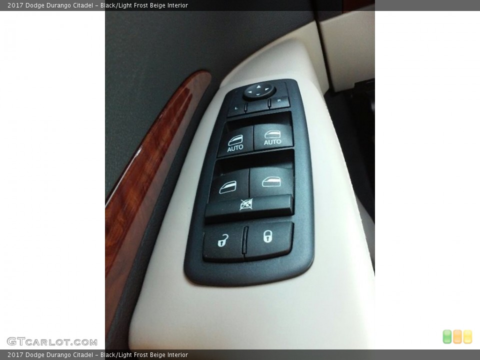 Black/Light Frost Beige Interior Controls for the 2017 Dodge Durango Citadel #115508089