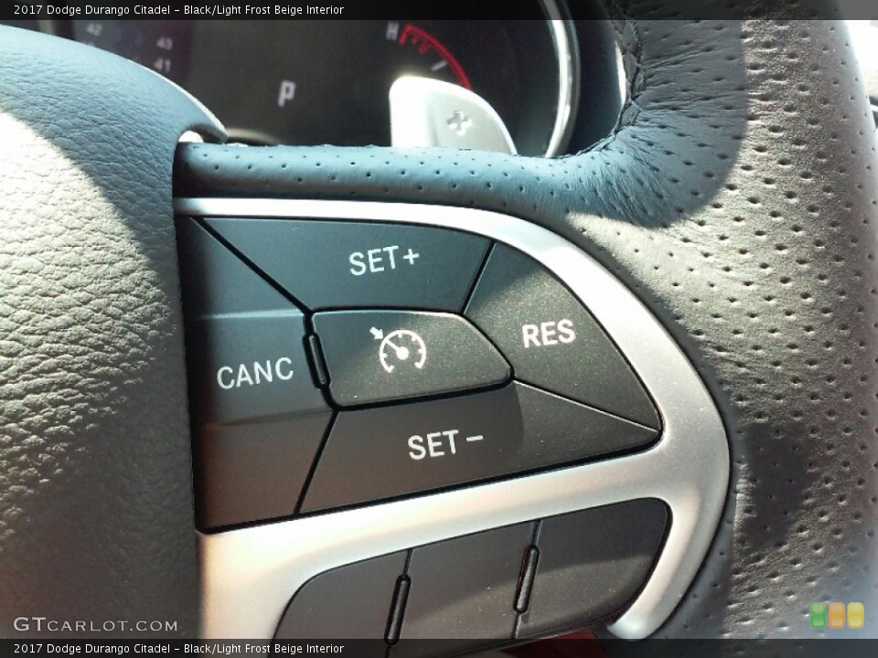 Black/Light Frost Beige Interior Controls for the 2017 Dodge Durango Citadel #115508155