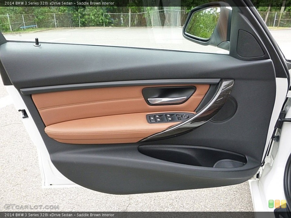 Saddle Brown Interior Door Panel for the 2014 BMW 3 Series 328i xDrive Sedan #115517441