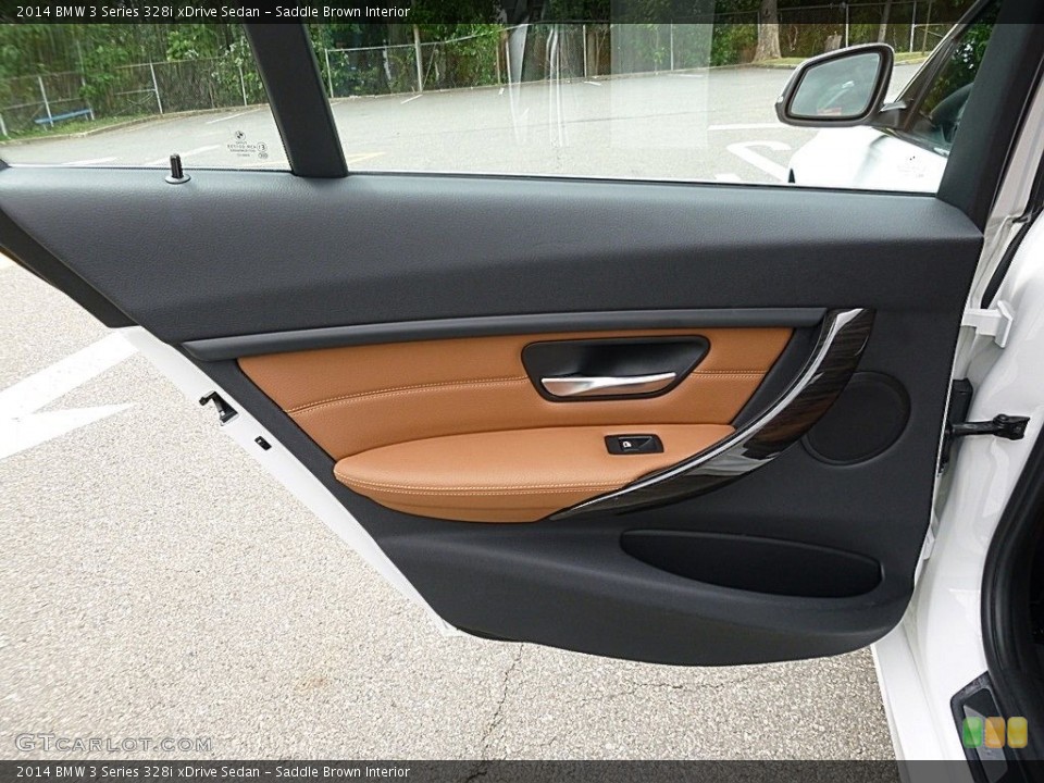 Saddle Brown Interior Door Panel for the 2014 BMW 3 Series 328i xDrive Sedan #115517492