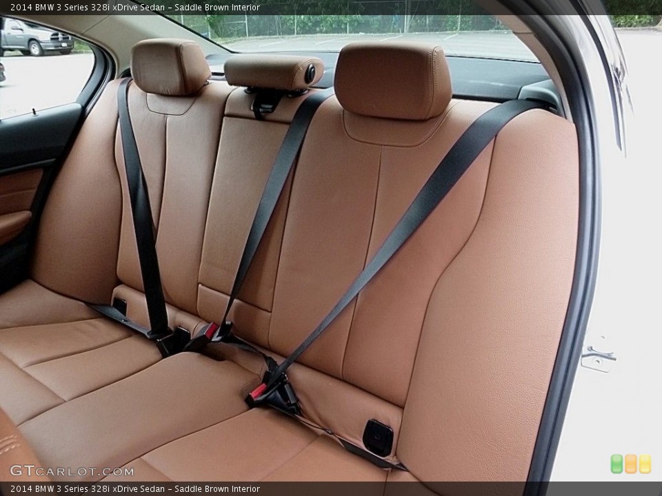 Saddle Brown Interior Rear Seat for the 2014 BMW 3 Series 328i xDrive Sedan #115517513