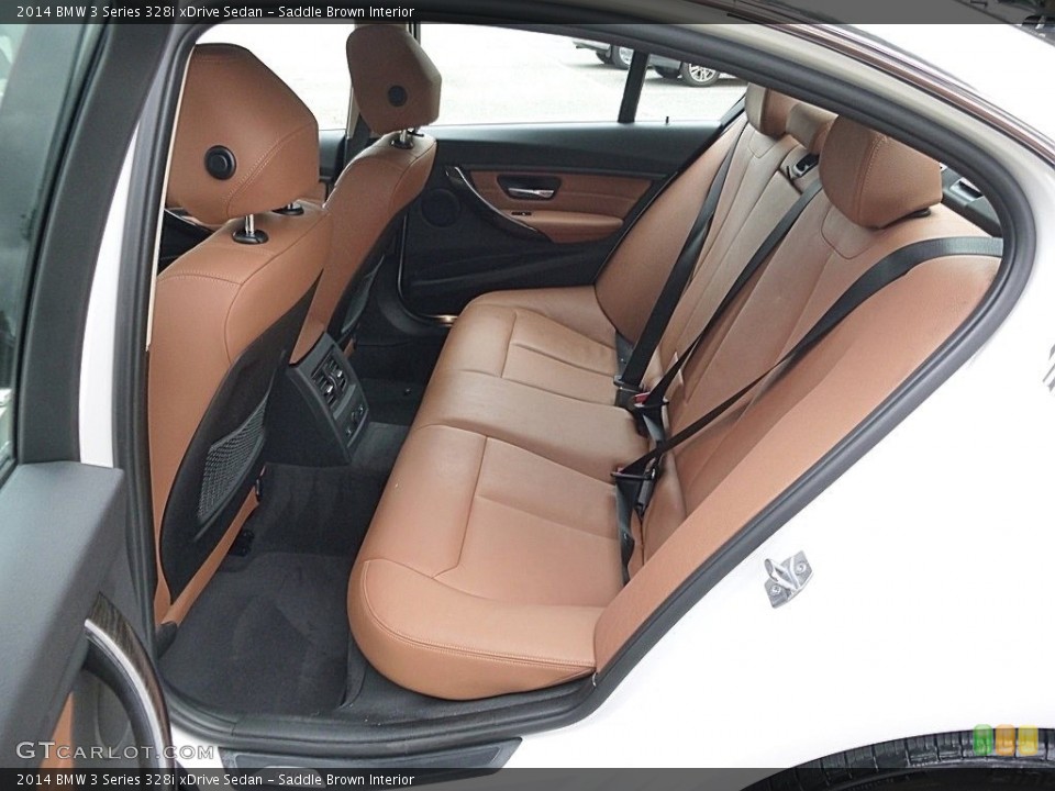 Saddle Brown Interior Rear Seat for the 2014 BMW 3 Series 328i xDrive Sedan #115517531