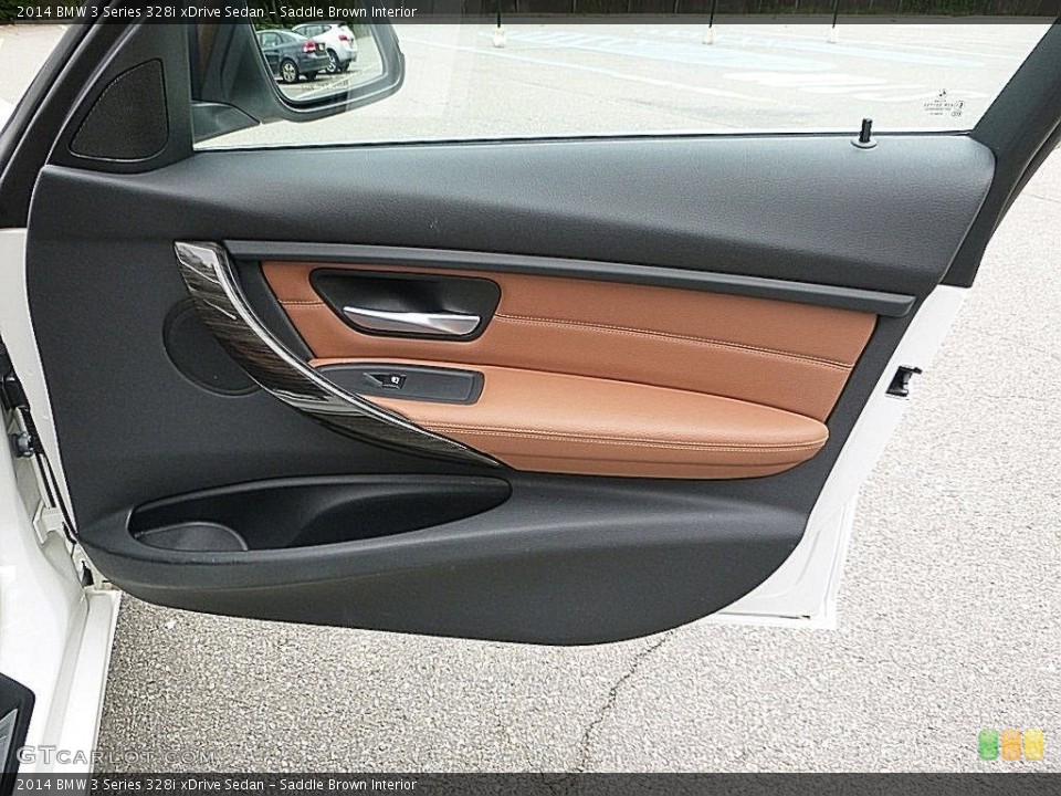Saddle Brown Interior Door Panel for the 2014 BMW 3 Series 328i xDrive Sedan #115517546