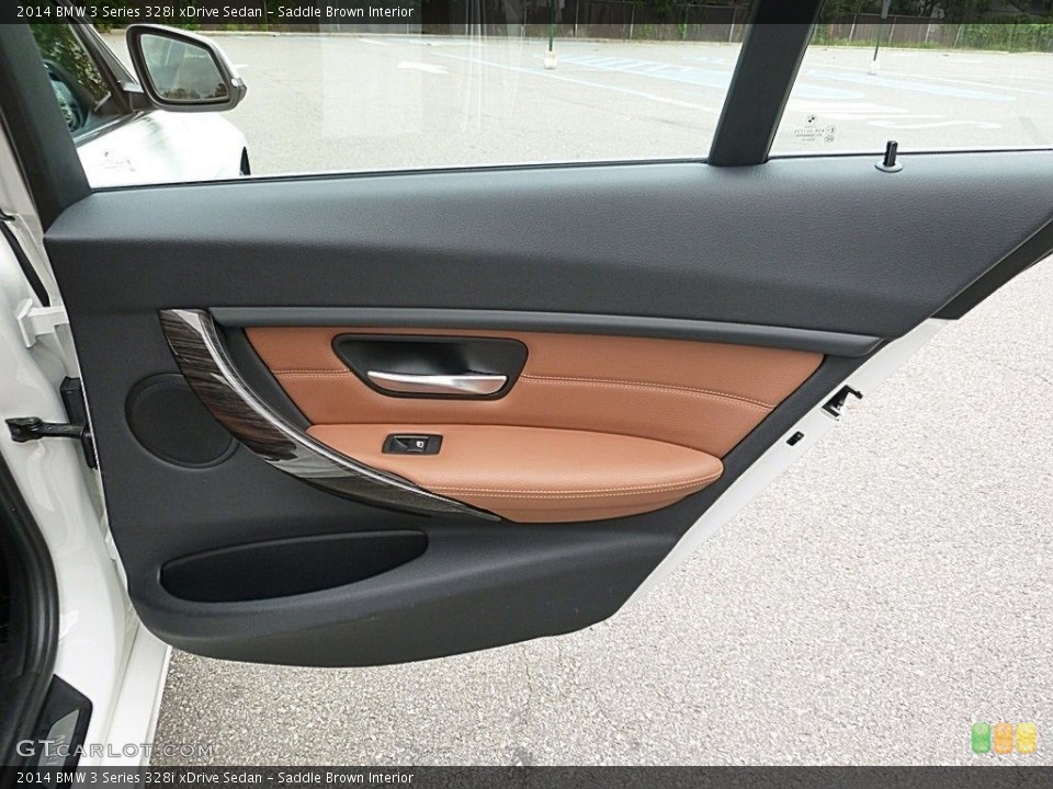 Saddle Brown Interior Door Panel for the 2014 BMW 3 Series 328i xDrive Sedan #115517606