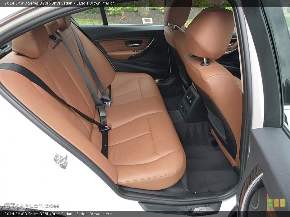 Saddle Brown Interior Rear Seat for the 2014 BMW 3 Series 328i xDrive Sedan #115517640