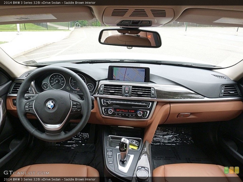 Saddle Brown Interior Dashboard for the 2014 BMW 3 Series 328i xDrive Sedan #115517717