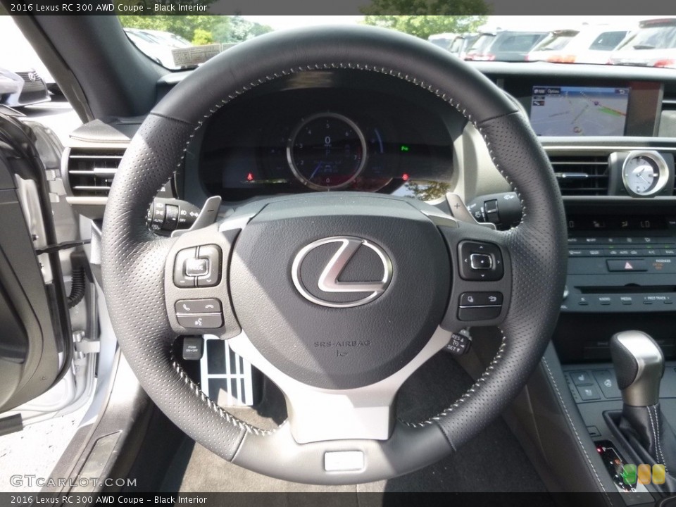 Black Interior Steering Wheel for the 2016 Lexus RC 300 AWD Coupe #115523114
