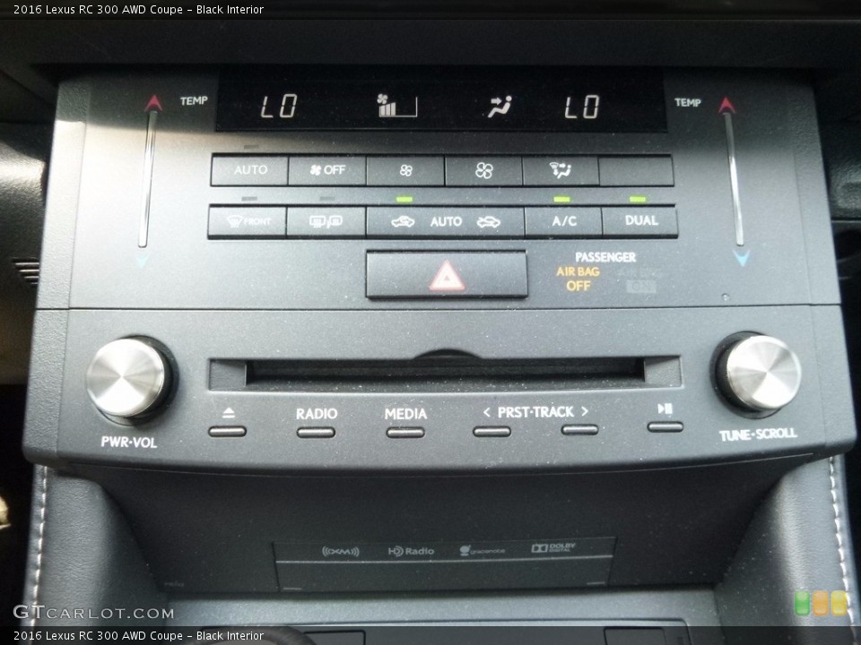 Black Interior Controls for the 2016 Lexus RC 300 AWD Coupe #115523261