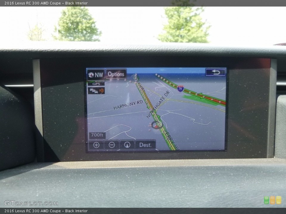 Black Interior Navigation for the 2016 Lexus RC 300 AWD Coupe #115523285