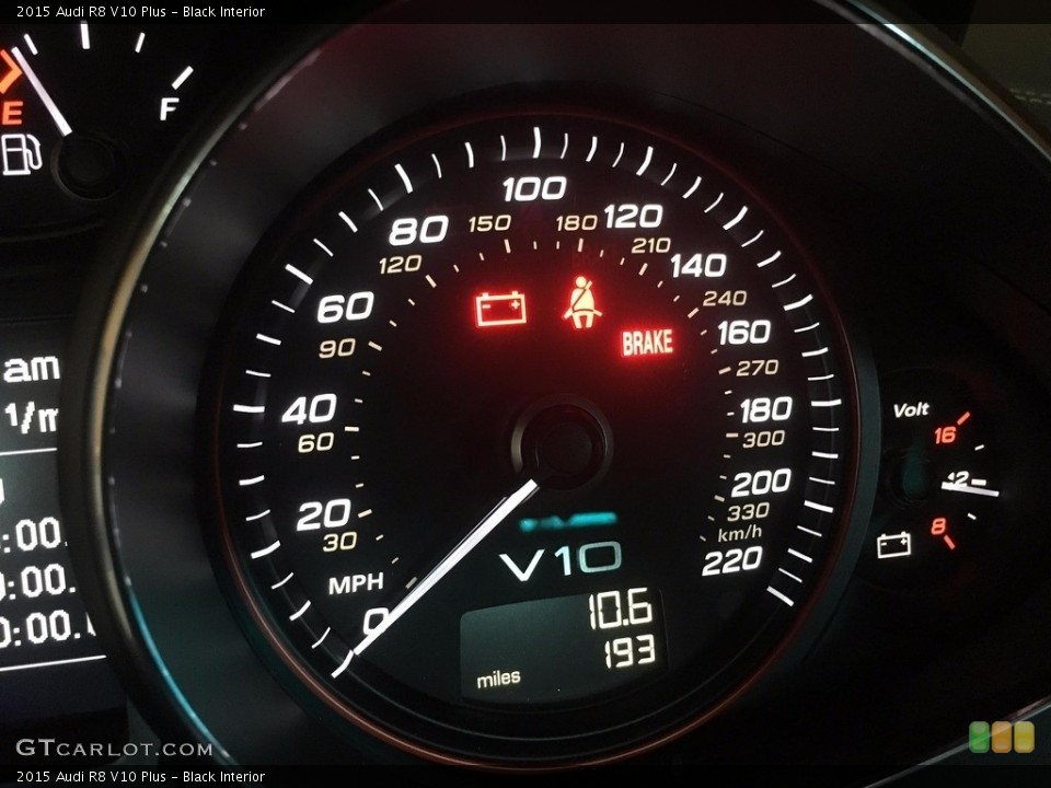 Black Interior Gauges for the 2015 Audi R8 V10 Plus #115534937