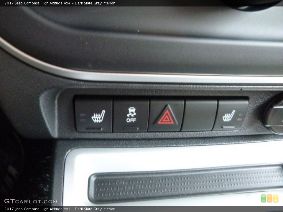 Dark Slate Gray Interior Controls for the 2017 Jeep Compass High Altitude 4x4 #115538759