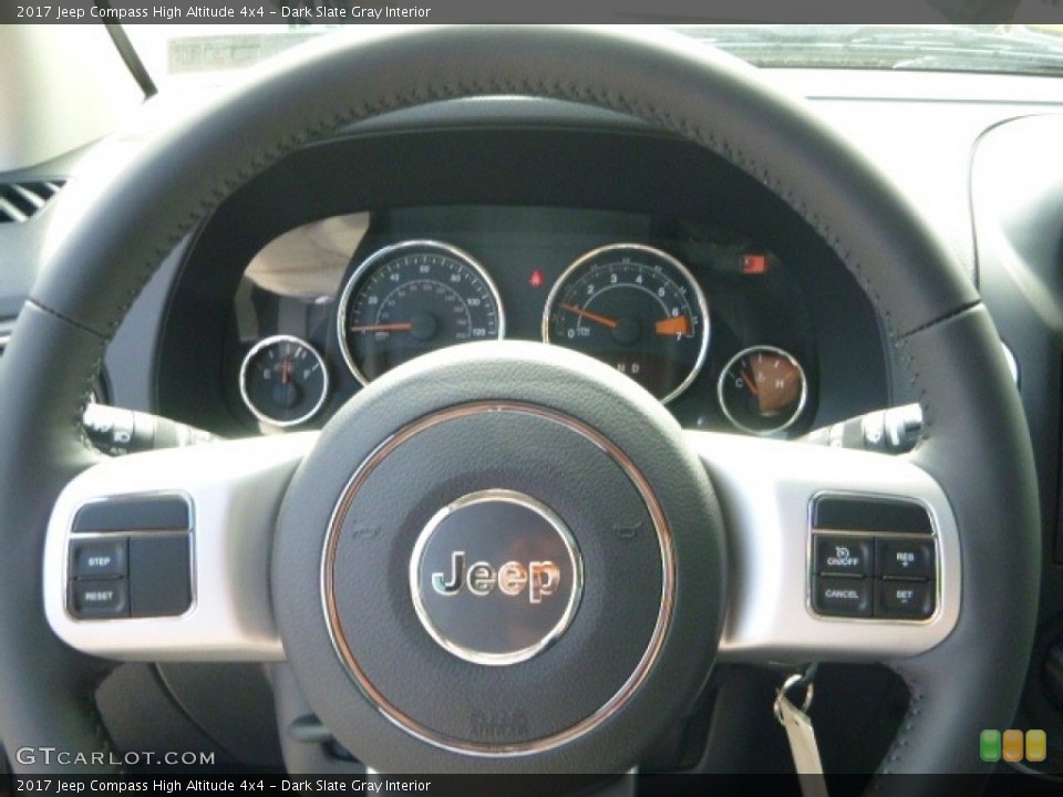 Dark Slate Gray Interior Steering Wheel for the 2017 Jeep Compass High Altitude 4x4 #115539743