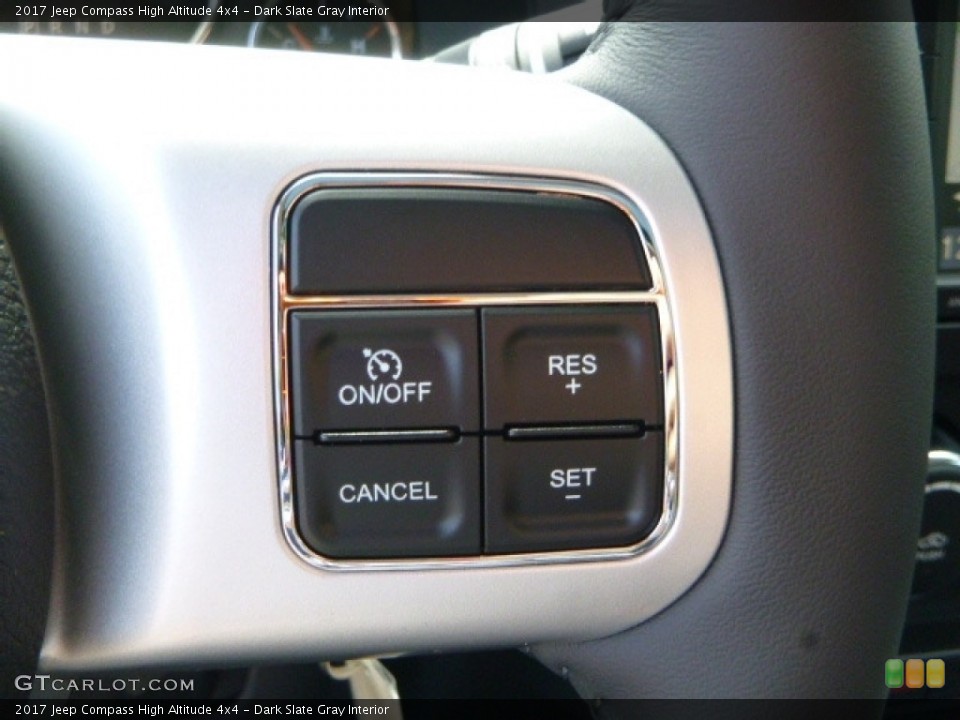 Dark Slate Gray Interior Controls for the 2017 Jeep Compass High Altitude 4x4 #115539767