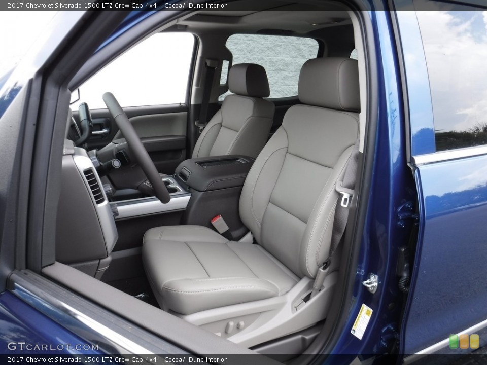Cocoa/­Dune Interior Front Seat for the 2017 Chevrolet Silverado 1500 LTZ Crew Cab 4x4 #115543556