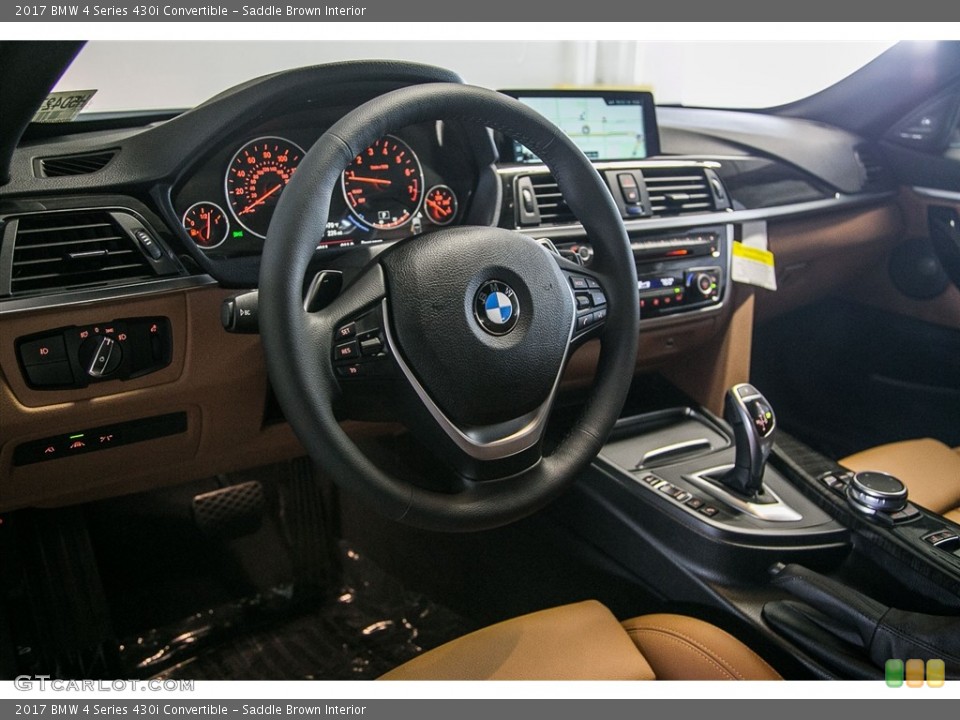 Saddle Brown Interior Dashboard for the 2017 BMW 4 Series 430i Convertible #115545637