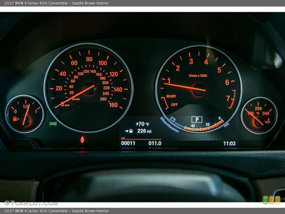 Saddle Brown Interior Gauges for the 2017 BMW 4 Series 430i Convertible #115545692