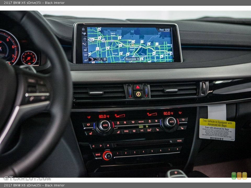 Black Interior Controls for the 2017 BMW X6 sDrive35i #115547822
