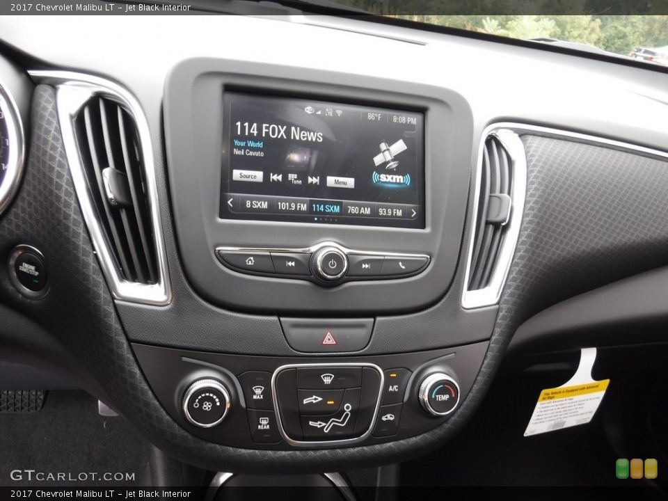 Jet Black Interior Controls for the 2017 Chevrolet Malibu LT #115547843