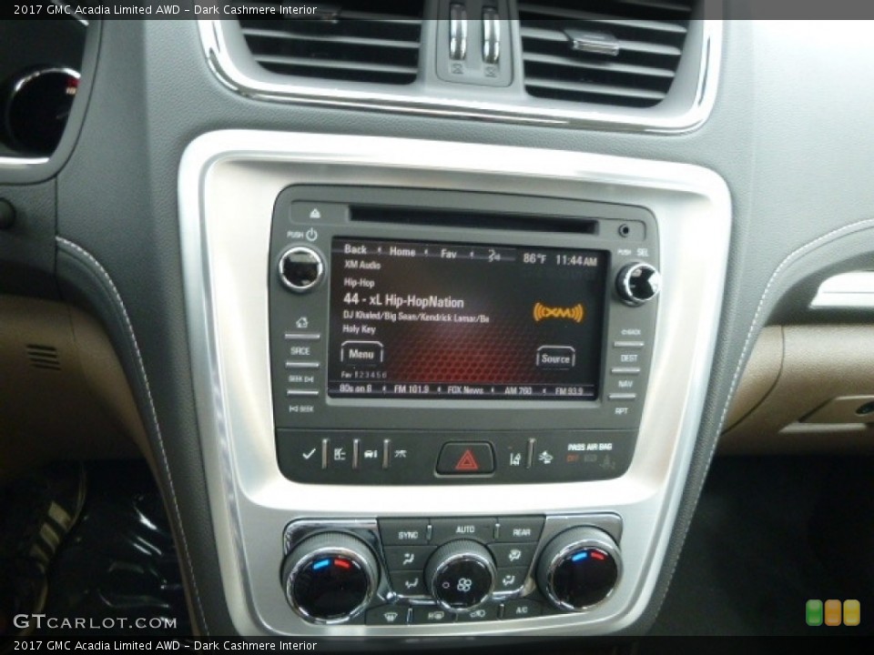 Dark Cashmere Interior Controls for the 2017 GMC Acadia Limited AWD #115550345