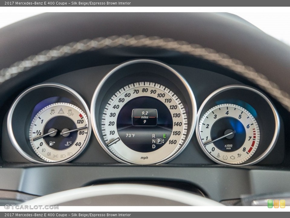 Silk Beige/Espresso Brown Interior Gauges for the 2017 Mercedes-Benz E 400 Coupe #115551020