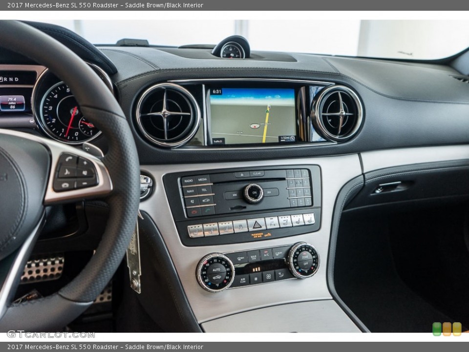 Saddle Brown/Black Interior Controls for the 2017 Mercedes-Benz SL 550 Roadster #115552274