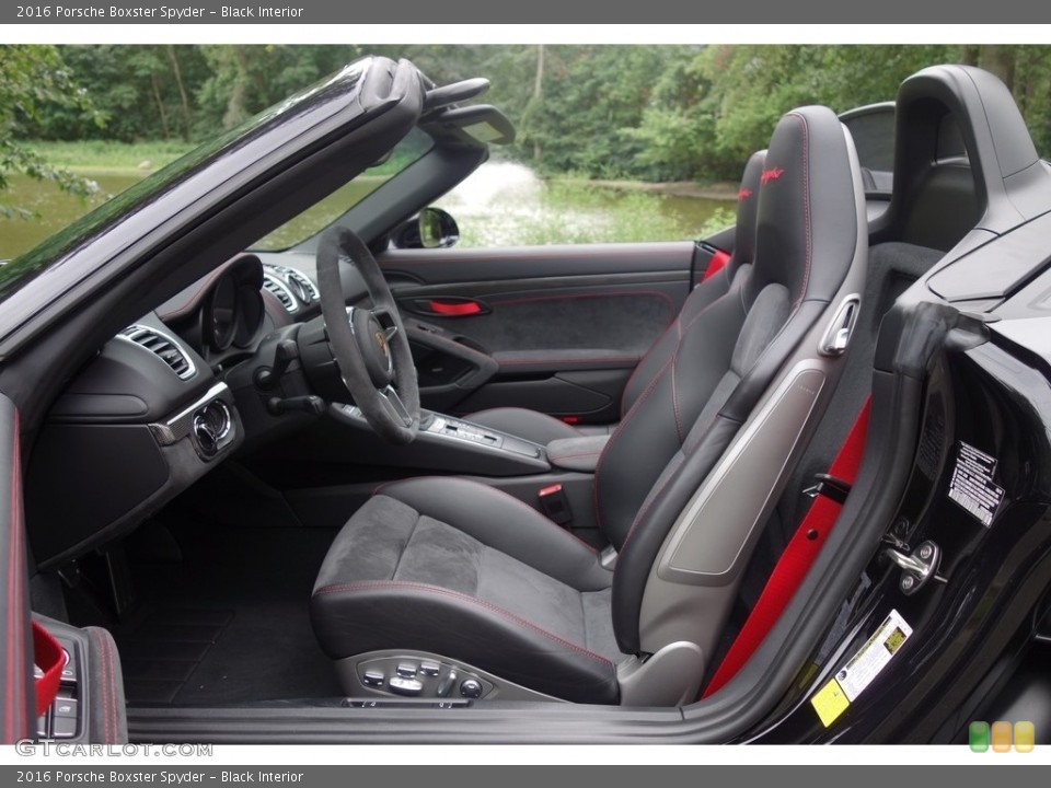Black Interior Front Seat for the 2016 Porsche Boxster Spyder #115555703