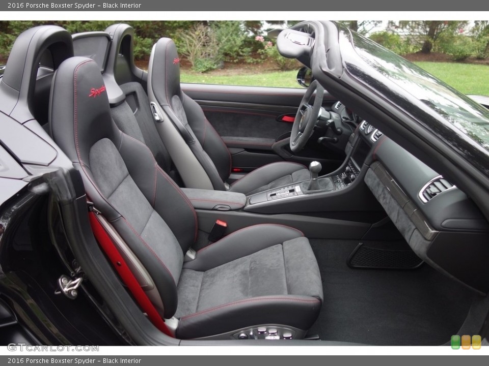 Black Interior Front Seat for the 2016 Porsche Boxster Spyder #115555838