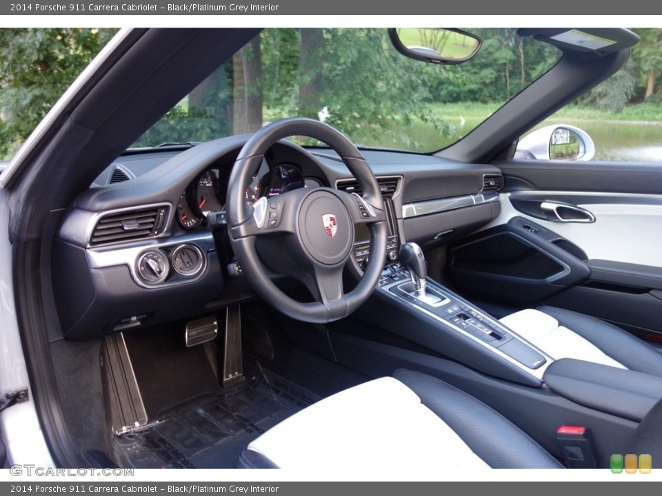 Black/Platinum Grey Interior Prime Interior for the 2014 Porsche 911 Carrera Cabriolet #115556327