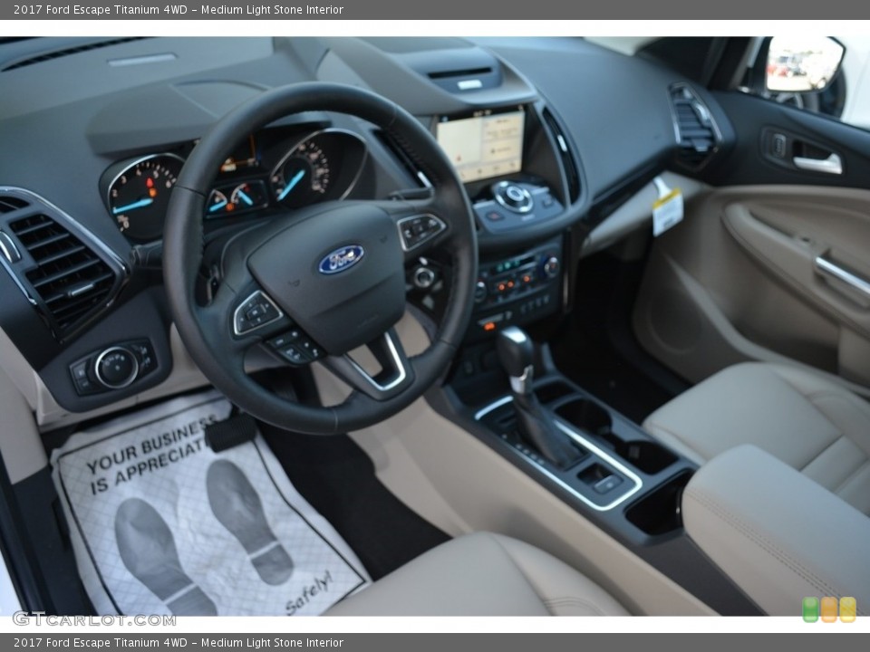 Medium Light Stone Interior Photo for the 2017 Ford Escape Titanium 4WD #115564511