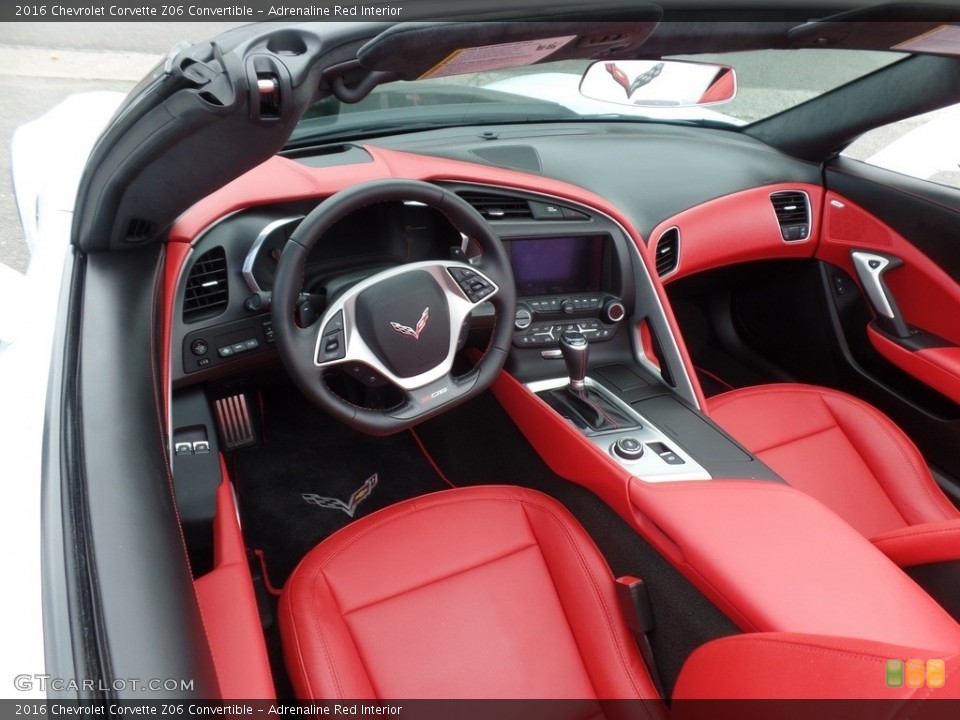 Adrenaline Red 2016 Chevrolet Corvette Interiors