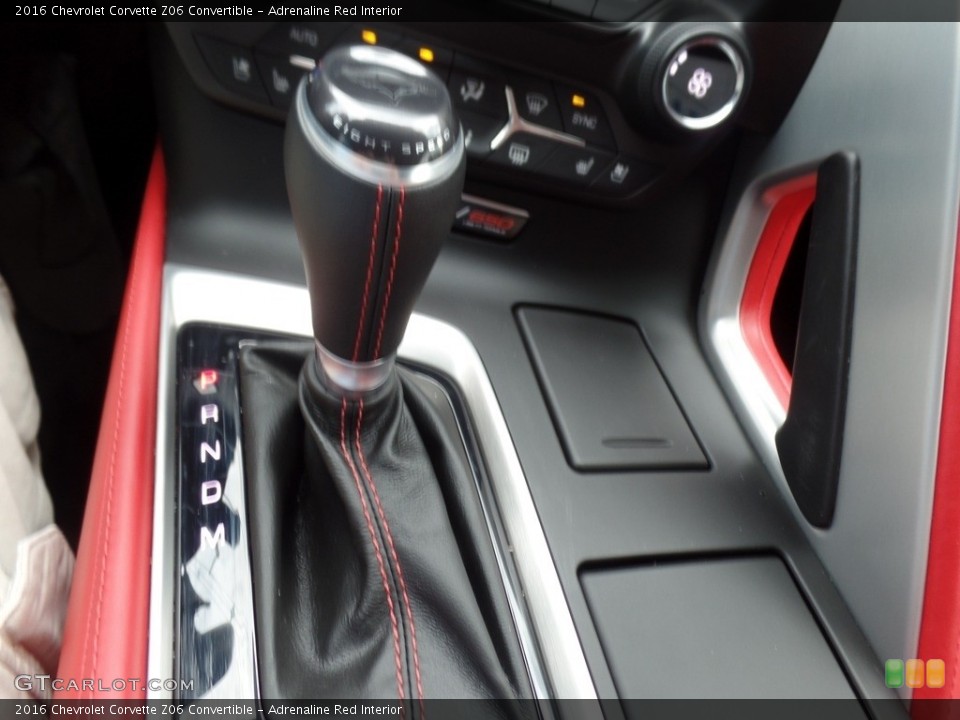 Adrenaline Red Interior Transmission for the 2016 Chevrolet Corvette Z06 Convertible #115567244