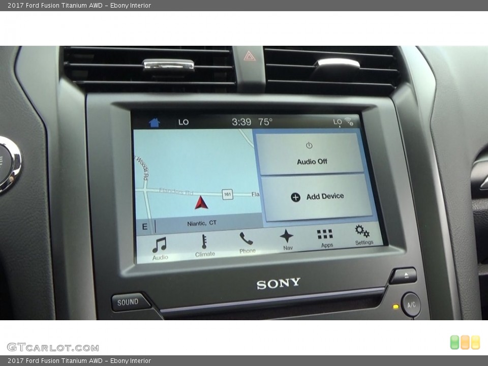 Ebony Interior Navigation for the 2017 Ford Fusion Titanium AWD #115570916