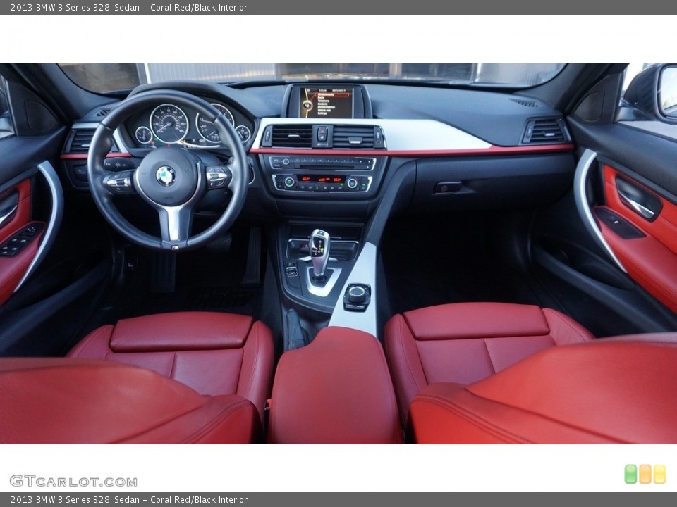 Coral Red/Black Interior Photo for the 2013 BMW 3 Series 328i Sedan #115576031