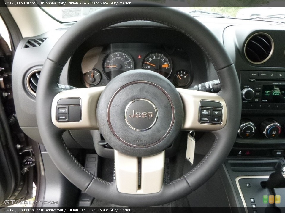 Dark Slate Gray Interior Steering Wheel for the 2017 Jeep Patriot 75th Anniversary Edition 4x4 #115576037