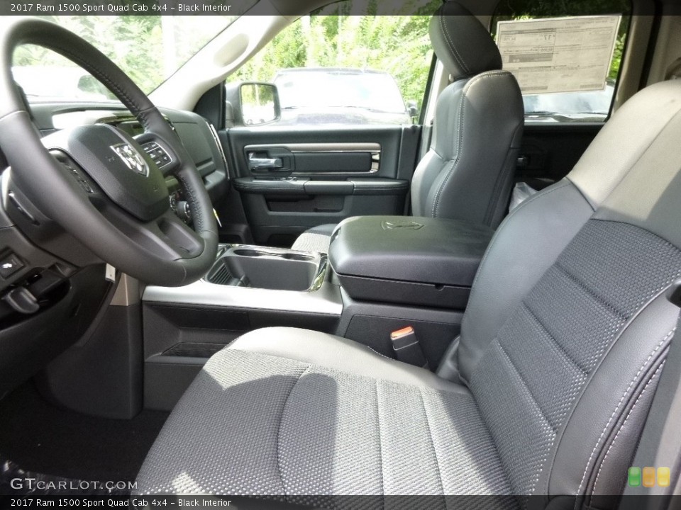 Black Interior Front Seat for the 2017 Ram 1500 Sport Quad Cab 4x4 #115579160