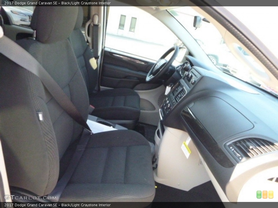 Black/Light Graystone Interior Front Seat for the 2017 Dodge Grand Caravan SE #115579799