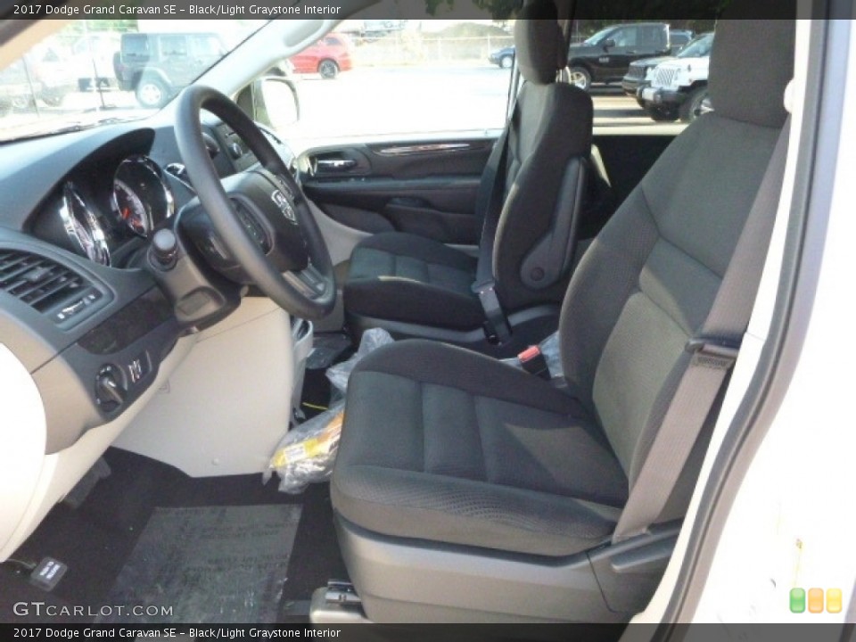 Black/Light Graystone Interior Front Seat for the 2017 Dodge Grand Caravan SE #115579880