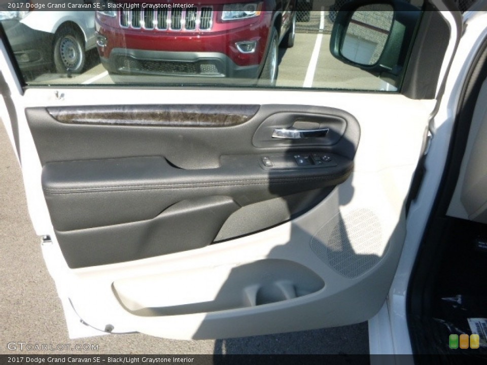 Black/Light Graystone Interior Door Panel for the 2017 Dodge Grand Caravan SE #115579919