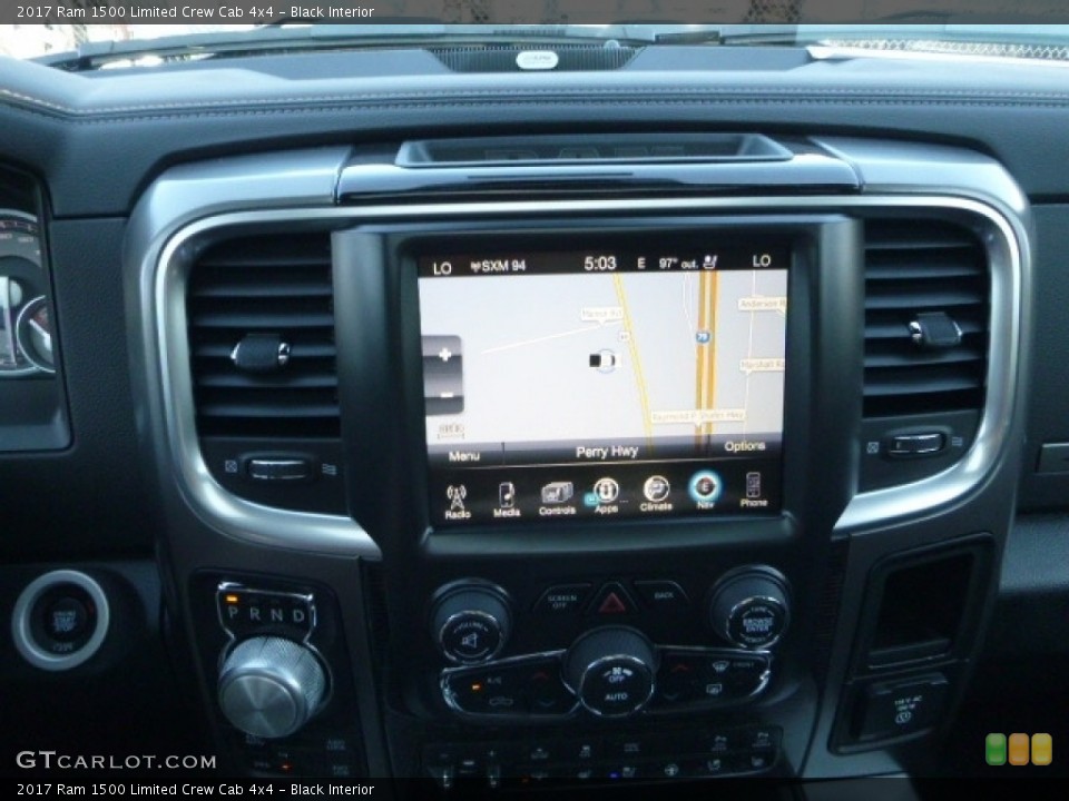 Black Interior Navigation for the 2017 Ram 1500 Limited Crew Cab 4x4 #115580378