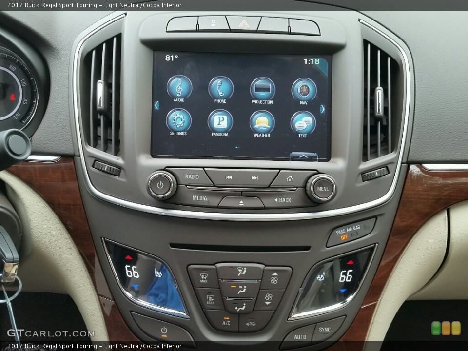 Light Neutral/Cocoa Interior Controls for the 2017 Buick Regal Sport Touring #115582082