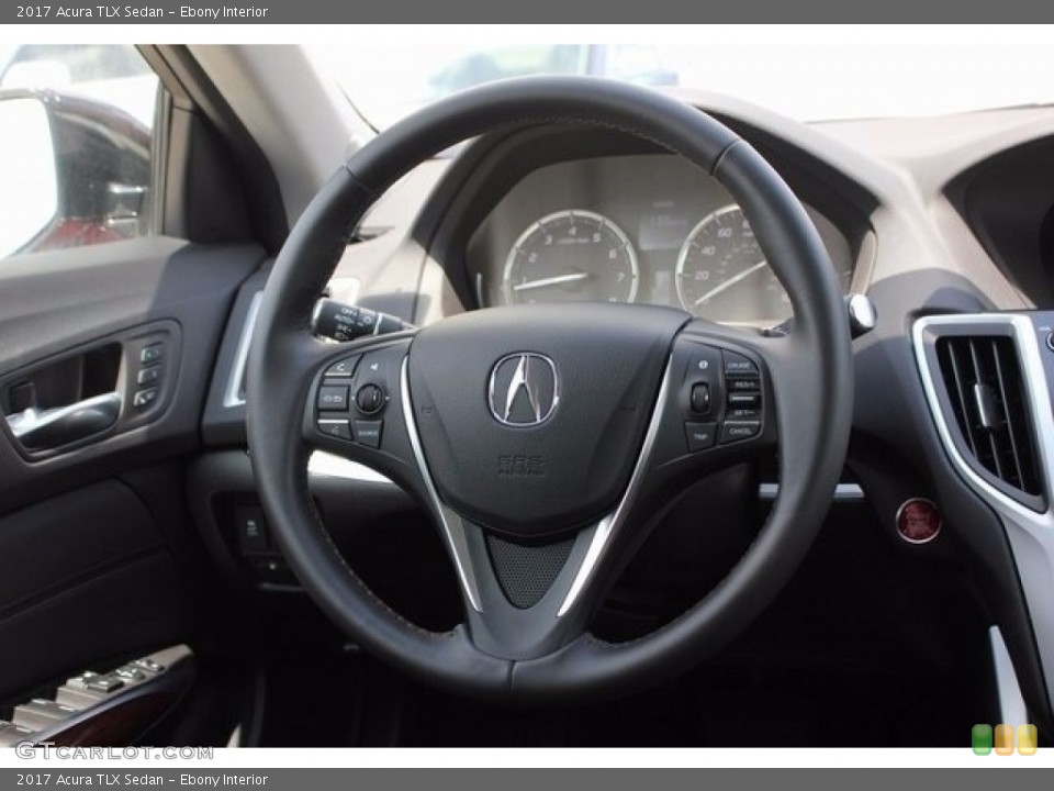 Ebony Interior Steering Wheel for the 2017 Acura TLX Sedan #115588178