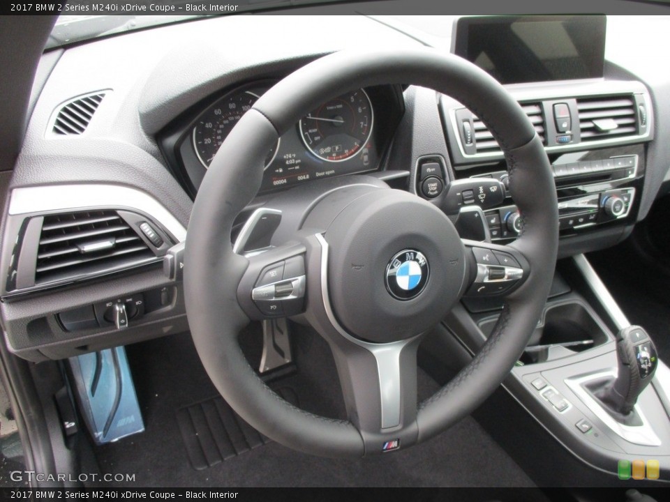 Black Interior Steering Wheel for the 2017 BMW 2 Series M240i xDrive Coupe #115594585