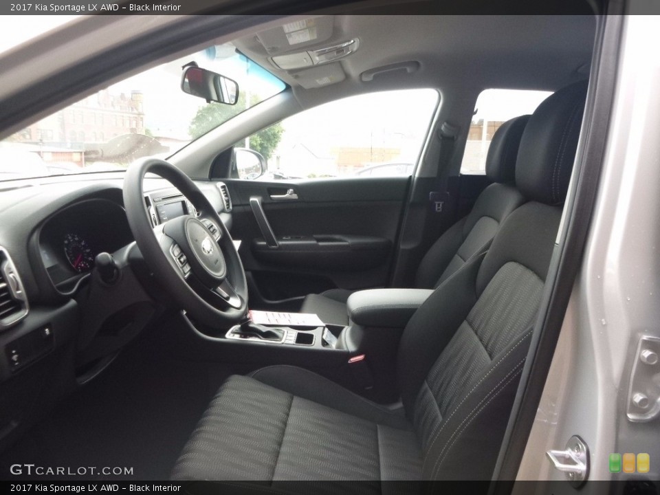 Black Interior Front Seat for the 2017 Kia Sportage LX AWD #115594807