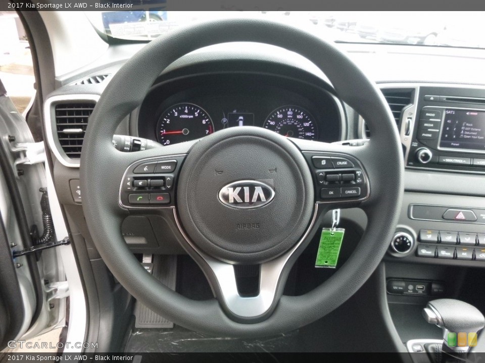 Black Interior Steering Wheel for the 2017 Kia Sportage LX AWD #115594915