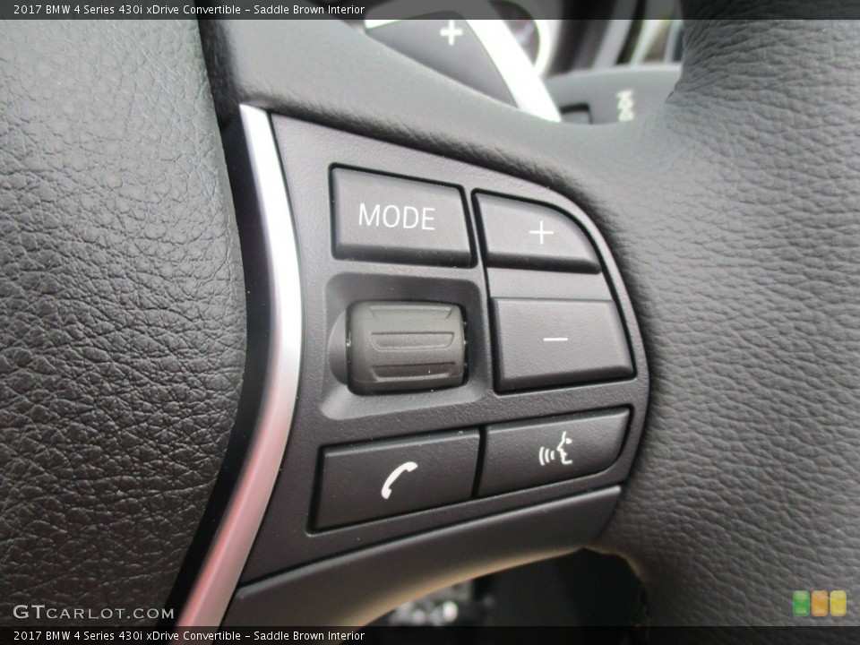 Saddle Brown Interior Controls for the 2017 BMW 4 Series 430i xDrive Convertible #115595101