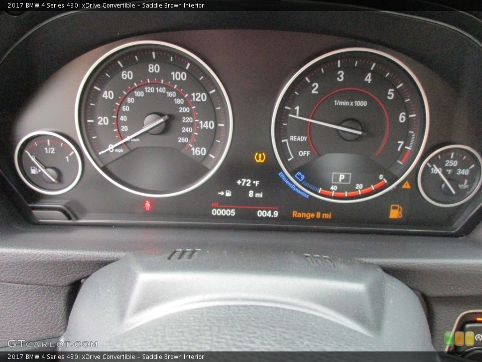 Saddle Brown Interior Gauges for the 2017 BMW 4 Series 430i xDrive Convertible #115595173