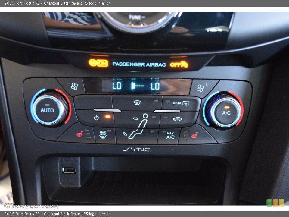 Charcoal Black Recaro RS logo Interior Controls for the 2016 Ford Focus RS #115595746