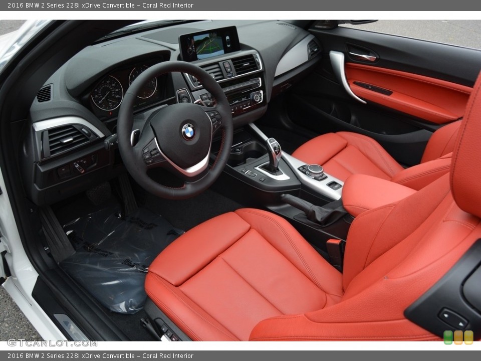 Coral Red Interior Photo for the 2016 BMW 2 Series 228i xDrive Convertible #115614847